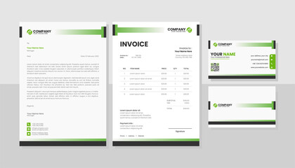 Corporate business stationery pack template