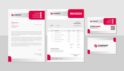 Corporate business stationery pack template