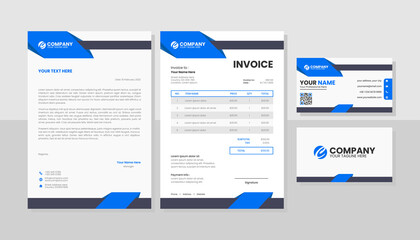 Corporate business stationery pack template