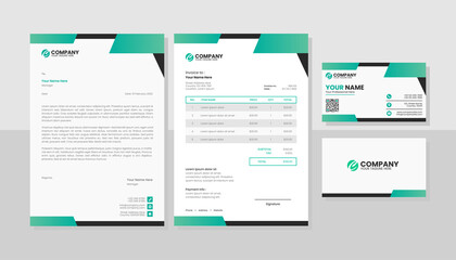 Corporate business stationery pack template