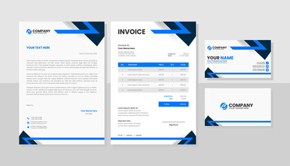 Corporate business stationery pack template