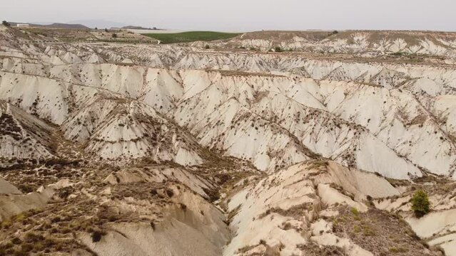 Aerial Drone View of limestone hills in National Park Sierra Espuna, Spain