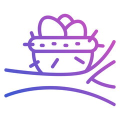 Nest line gradient icon. Can be used for digital product, presentation, print design and more.
