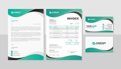 Corporate business stationery pack template