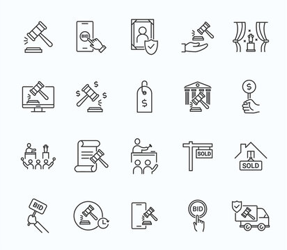 Auction vector icon hammer sell document judge illustration price deal. Bid auction vector tender justice sale commercial concept