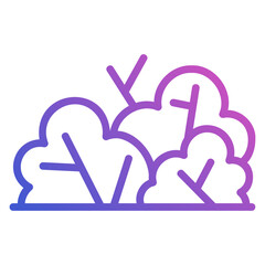Bush line gradient icon. Can be used for digital product, presentation, print design and more.