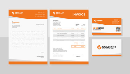 Professional business stationery template