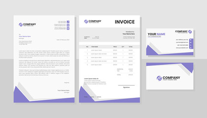 Professional business stationery template