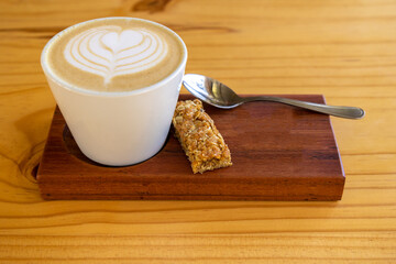 cappuccino with health buscuit