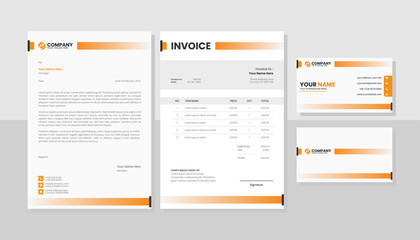 Professional business stationery template