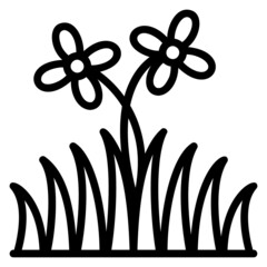 Grass line icon. Can be used for digital product, presentation, print design and more.