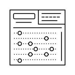 card lotto line icon vector illustration