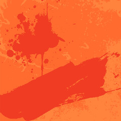 Vector orange vintage banner or background with paint