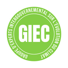 Symbole GIEC Groupe d'experts intergouvernemental sur l'évolution du climat - obrazy, fototapety, plakaty