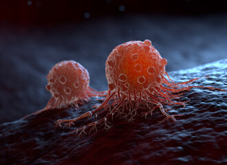 A migrating cancer cells - obrazy, fototapety, plakaty