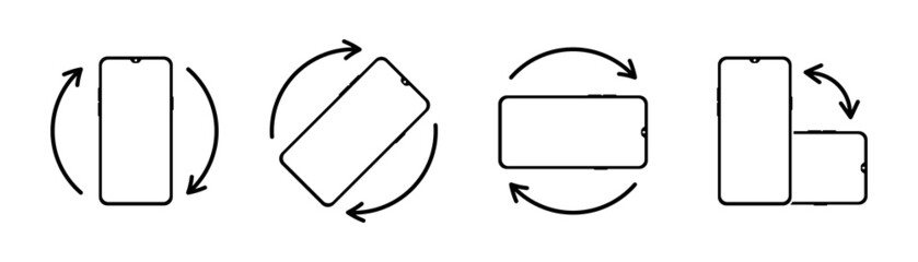 Smartphone rotation icon. Phone rotate symbol. Illustration for web site or mobile appVector EPS 10