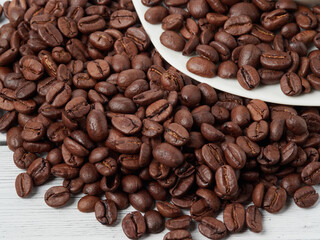 roasted coffee beans, can be used as a background