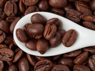 roasted coffee beans, can be used as a background
