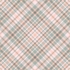 Seamless tartan plaid pattern with texture and pastel color. Vector illustration.