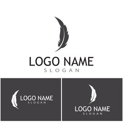 Feathers Logo Template vector symbol nature