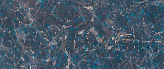 Blue marble stone background with thin veins, Natural marble pattern for background, Rusty marble of cement texture colorful effect, it can be used for interior-exterior home decoration and ceramic.