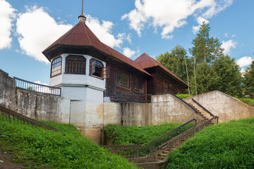 Old rural hydroelectric power station, one of the first rural hydroelectric power plants in the USSR. Yaropolets, Moscow region, Russia