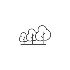 Tree park atmosphere nature line icon. Forest wood nature garden