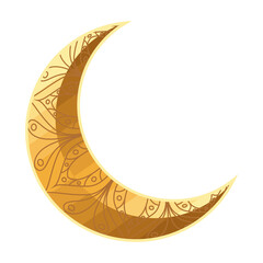 Fototapeta na wymiar golden crescent moon
