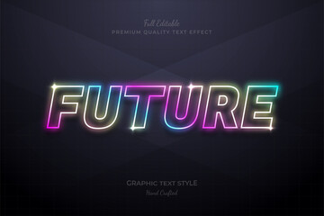 Future Gradient Editable Text Effect Font Style