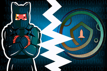 Bitcoin (BTC) and Bitcoin Cash (BCH) coins on the binary code background