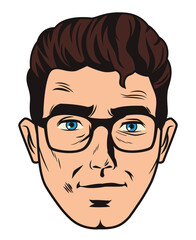 head man with eyeglasses