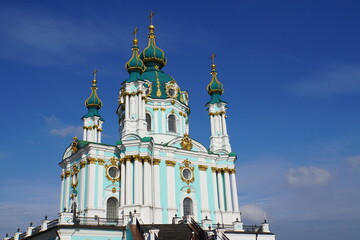 Fototapeta na wymiar Saint Andrew's Church, Kyiv, Ukraine 