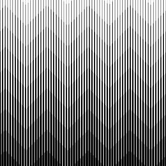 Obraz premium Geometric seamless border. Gradient pattern. Halftone linear texture. Abstract line gradation for design prints. Modern intricate lattice. Black simple patern on white background. Vector illustration