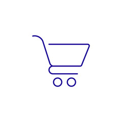 Cart supermarket trolley line icon. Shop buy purchase basket