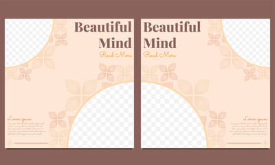 beautiful mind social media post template