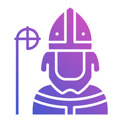 Saint Patrick flat gradient icon. Can be used for digital product, presentation, print design and more.