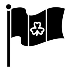 Flag Ireland glyph icon. Can be used for digital product, presentation, print design and more.