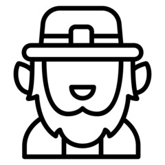 Man Irish line icon. Can be used for digital product, presentation, print design and more.