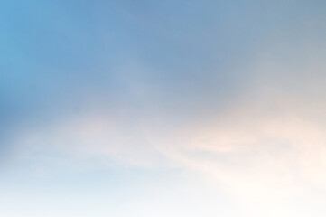 Blue sky with white cloud. The summer heaven is colorful clearing day Good weather and beautiful nature in the morning.