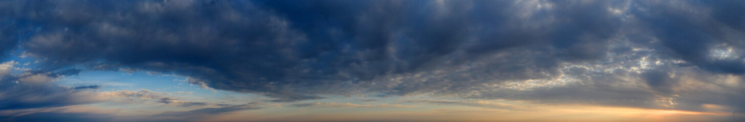  panorama sky. Beautiful cloud in the sunrise sky background. Sky banners background.