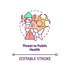 Threat to public health concept icon