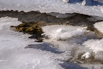 ice on a frozen creek