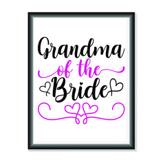 Wedding quotes SVG, Bridal Party Hand Lettering SVG for T-Shirts, Mugs, Bags, Poster Cards, and much more