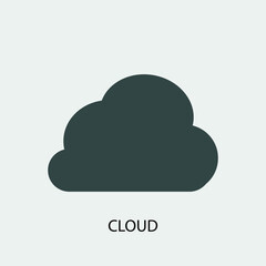 Cloud vector icon illustration sign