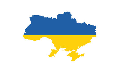 Map of Ukraine. Vector illustration. Ukrainian national borders.