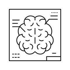 brain radiology researching line icon vector illustration