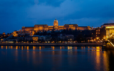 Fototapeta na wymiar View of Buda Castle in Budapest, Hungary