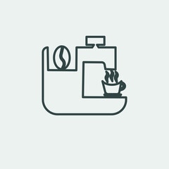 Coffee_machine vector icon illustration sign