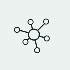 Connection vector icon solid grey