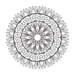 traditional monochrome mandala